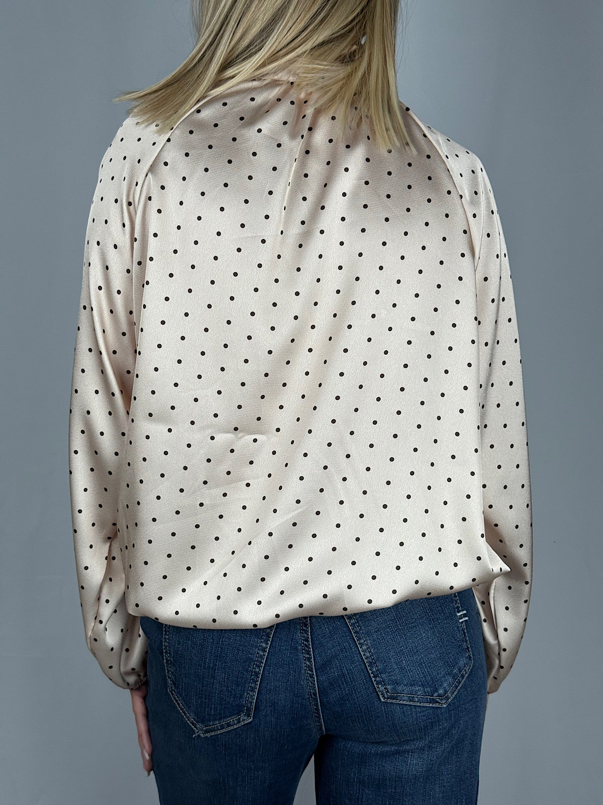 Camicia Panna a Pois con Fiocco Armonia