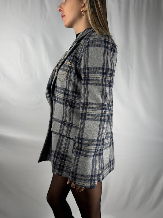 Giacca Check Grigia Vicolo
