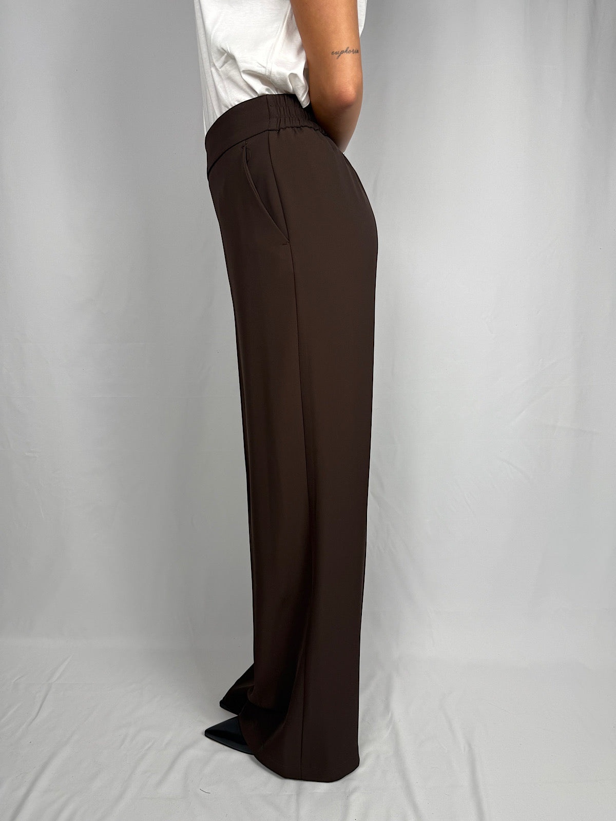 Pantalone con Elastico Vicolo Marrone