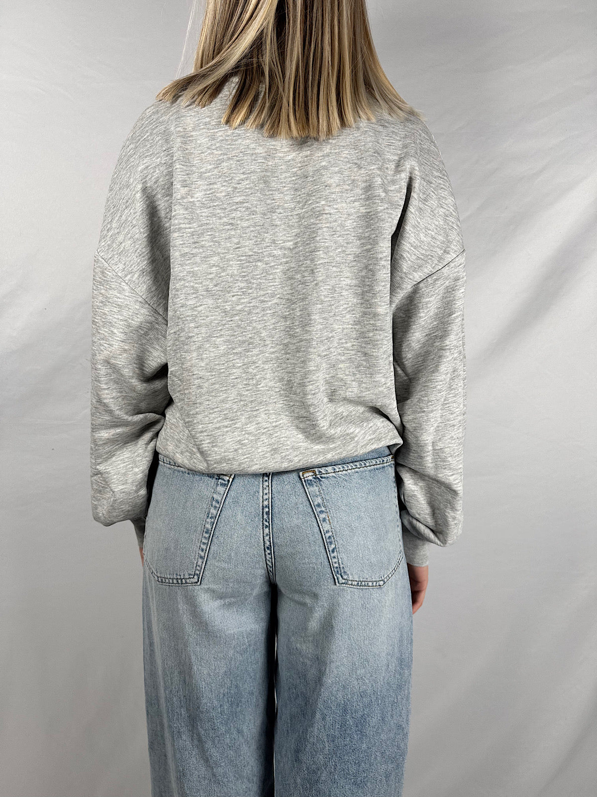 Felpa Girocollo Grigio Melange JJXX