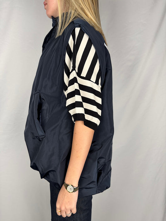 Giacca Smanicata Blu Vicolo