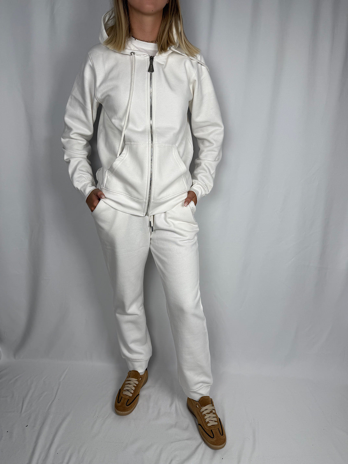Pantalone in Felpa Markup Bianco
