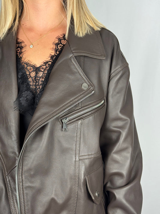 Biker Pelle Moro Tensione In