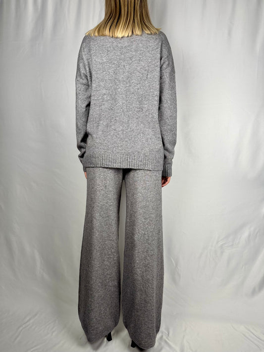 Tuta Maglia e Pantalone Grigio Melange Armonia