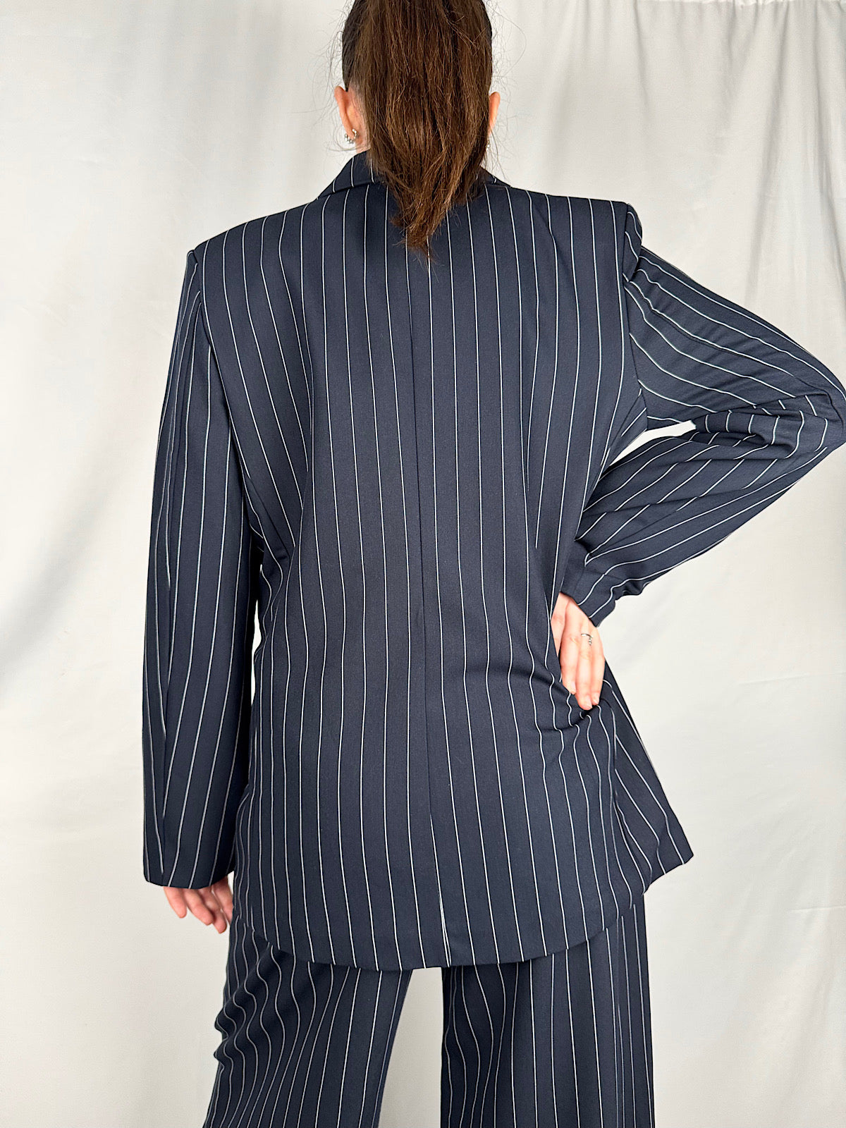 Giacca Monopetto Gessata Blu Armonia