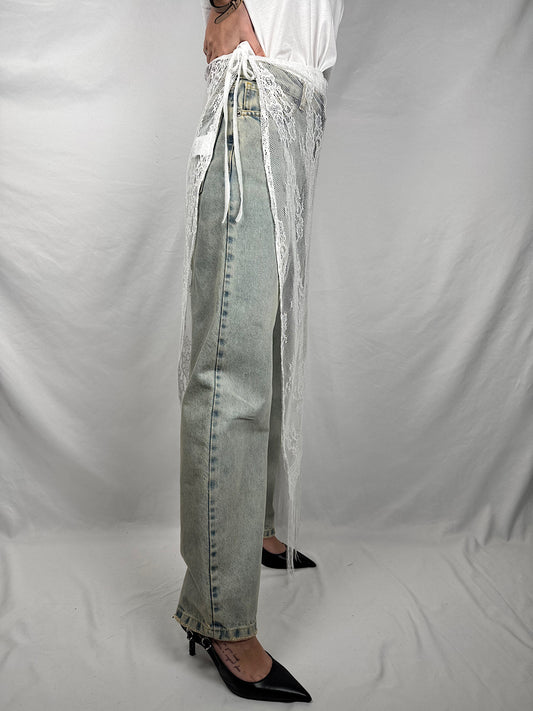 Gonna-Pareo Lungo Bianco Vicolo