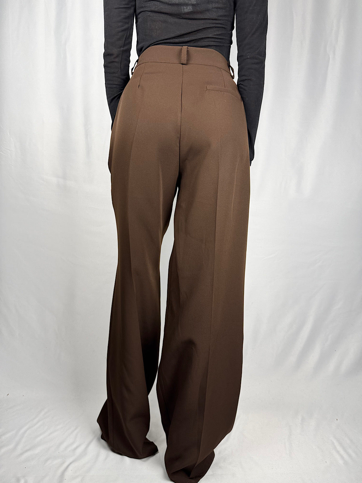 Pantaloni con Bottone Marroni Armonia