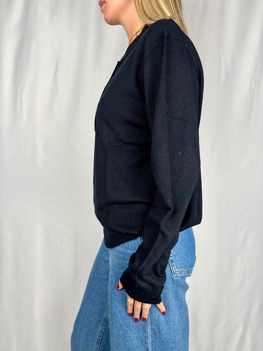 Polo in Lana Nera Vicolo