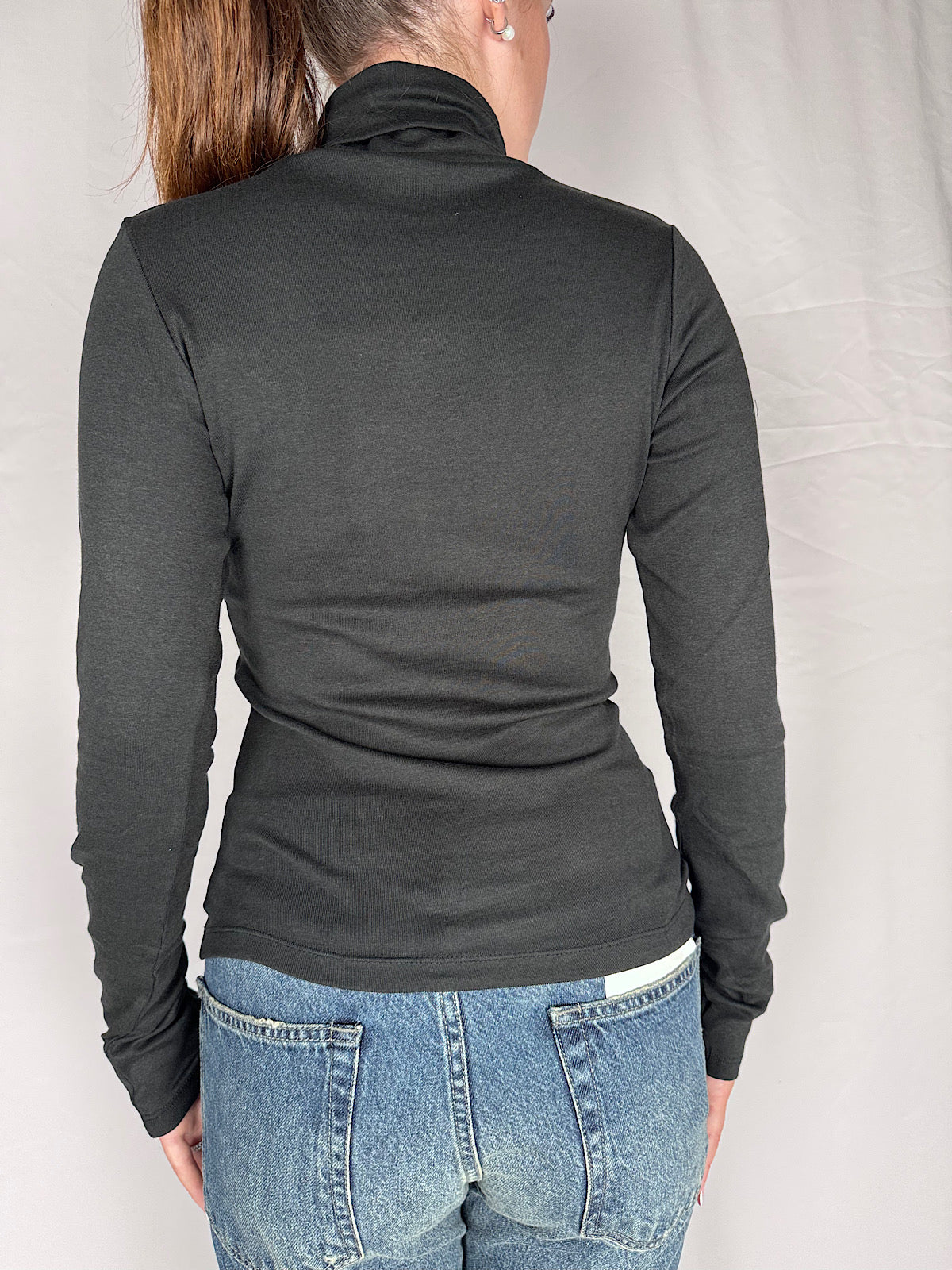 Maglia Basic A Manica Lunga Collo Alto JJXX Nera