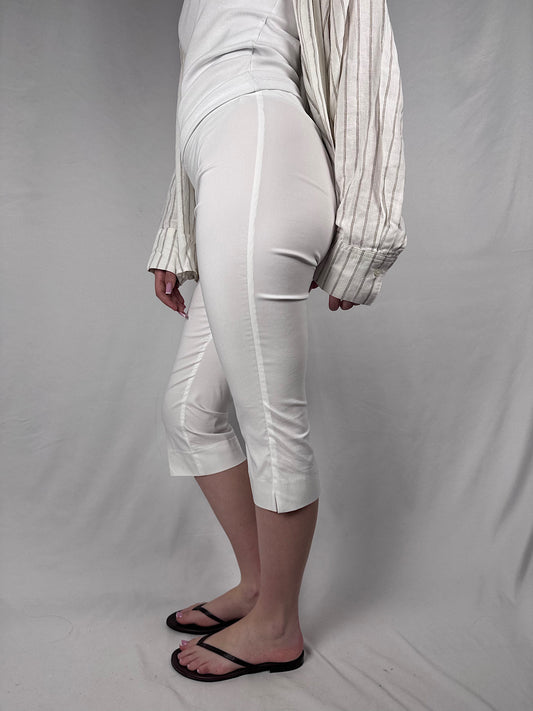 Pantalone Capri Tensione In Bianco