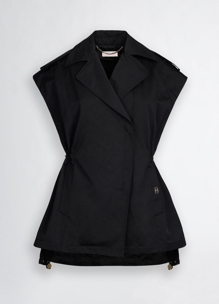 Gilet Smanicato Doppiopetto Nero