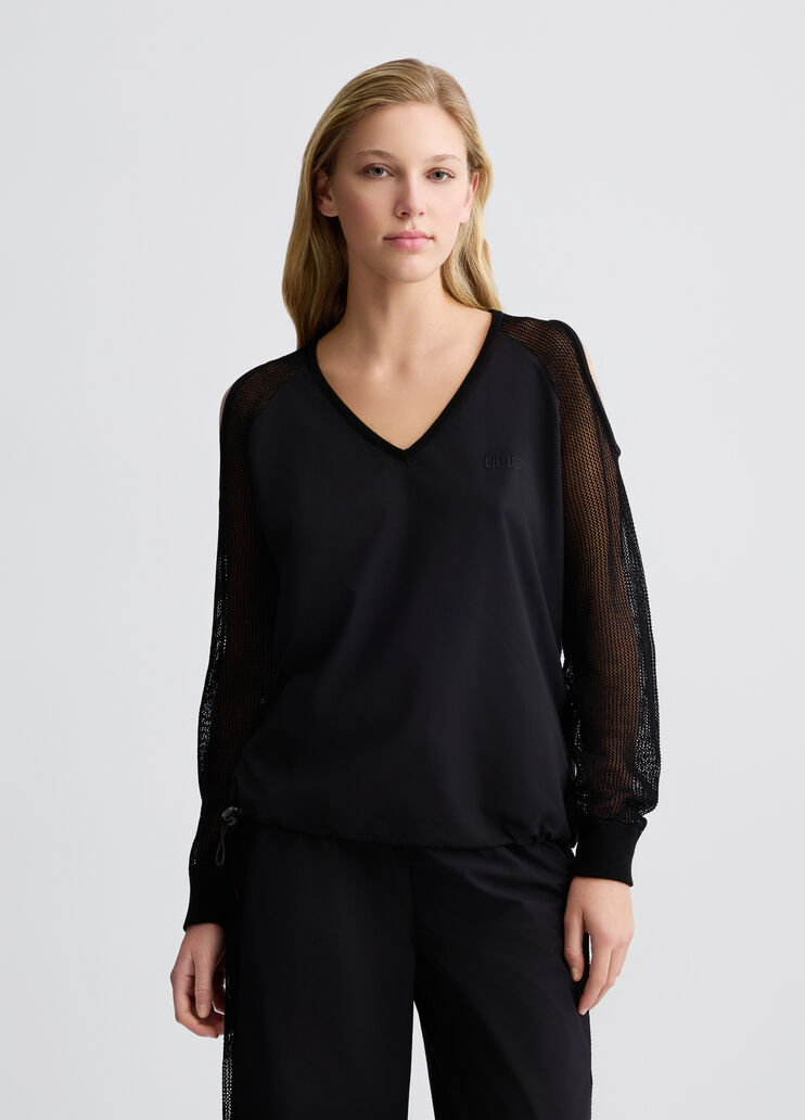 Maglia Nera Con Cut-Out