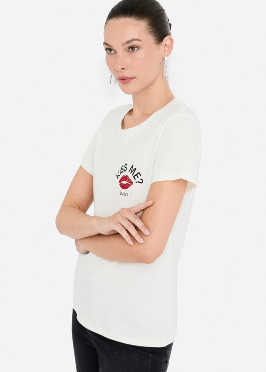 T-shirt in cotone Liu Jo Bianca
