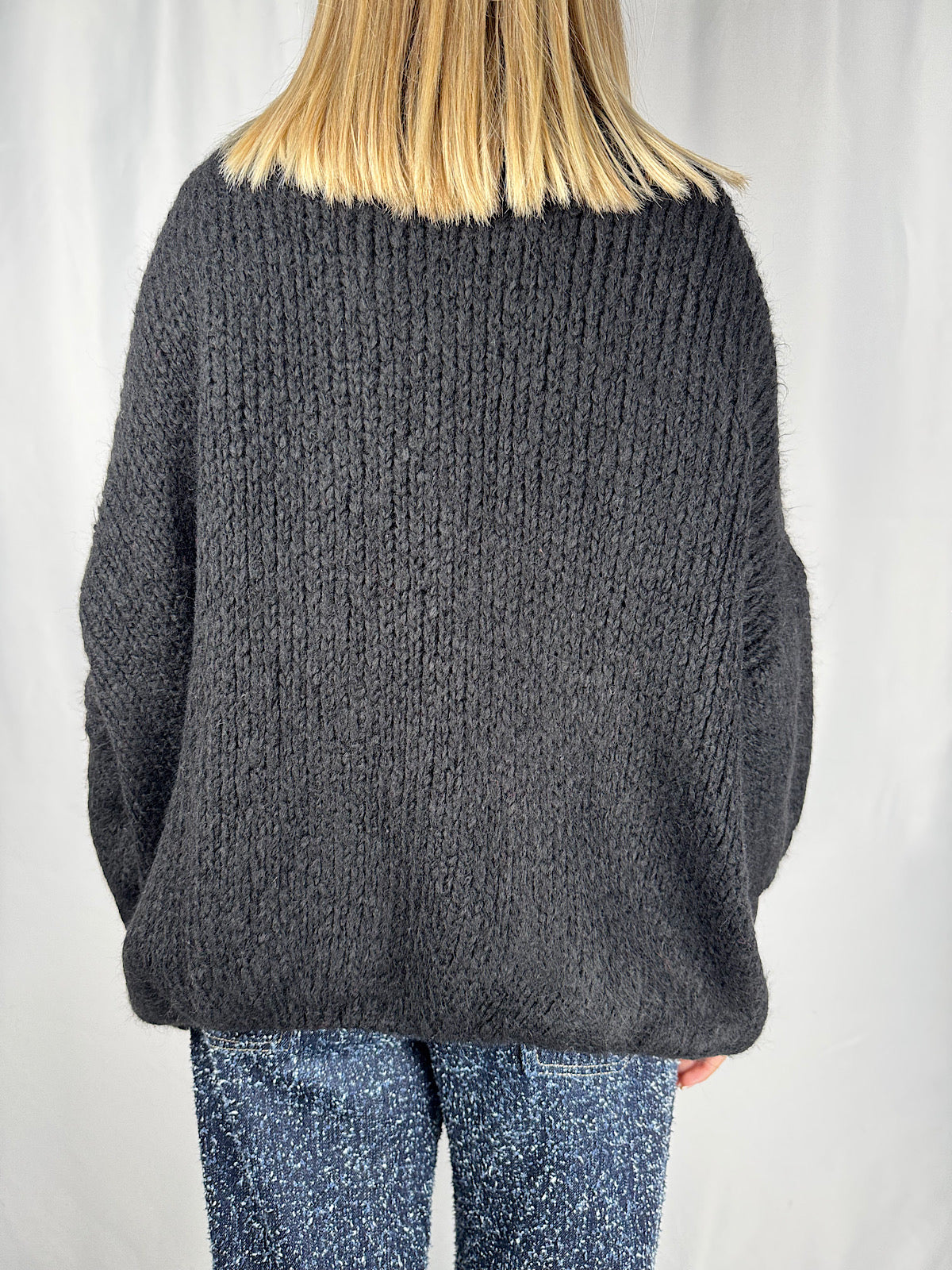 Cardigan Aperto Nero Armonia