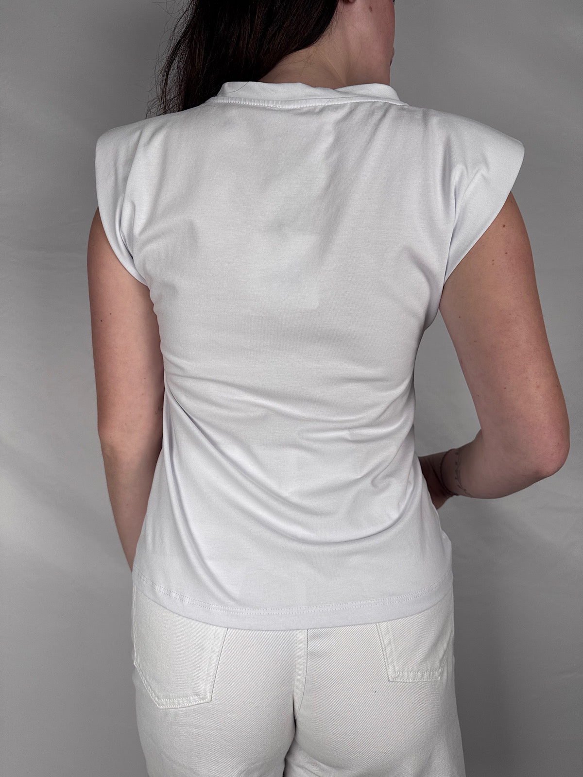 T-Shirt con Lacci Vicolo Bianca