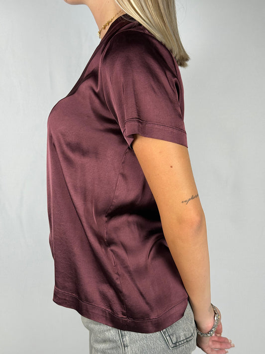T-Shirt Satin Vicolo Bordeaux