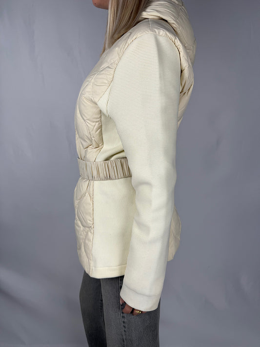 Giacca Piumino con Cintura Vicolo Panna
