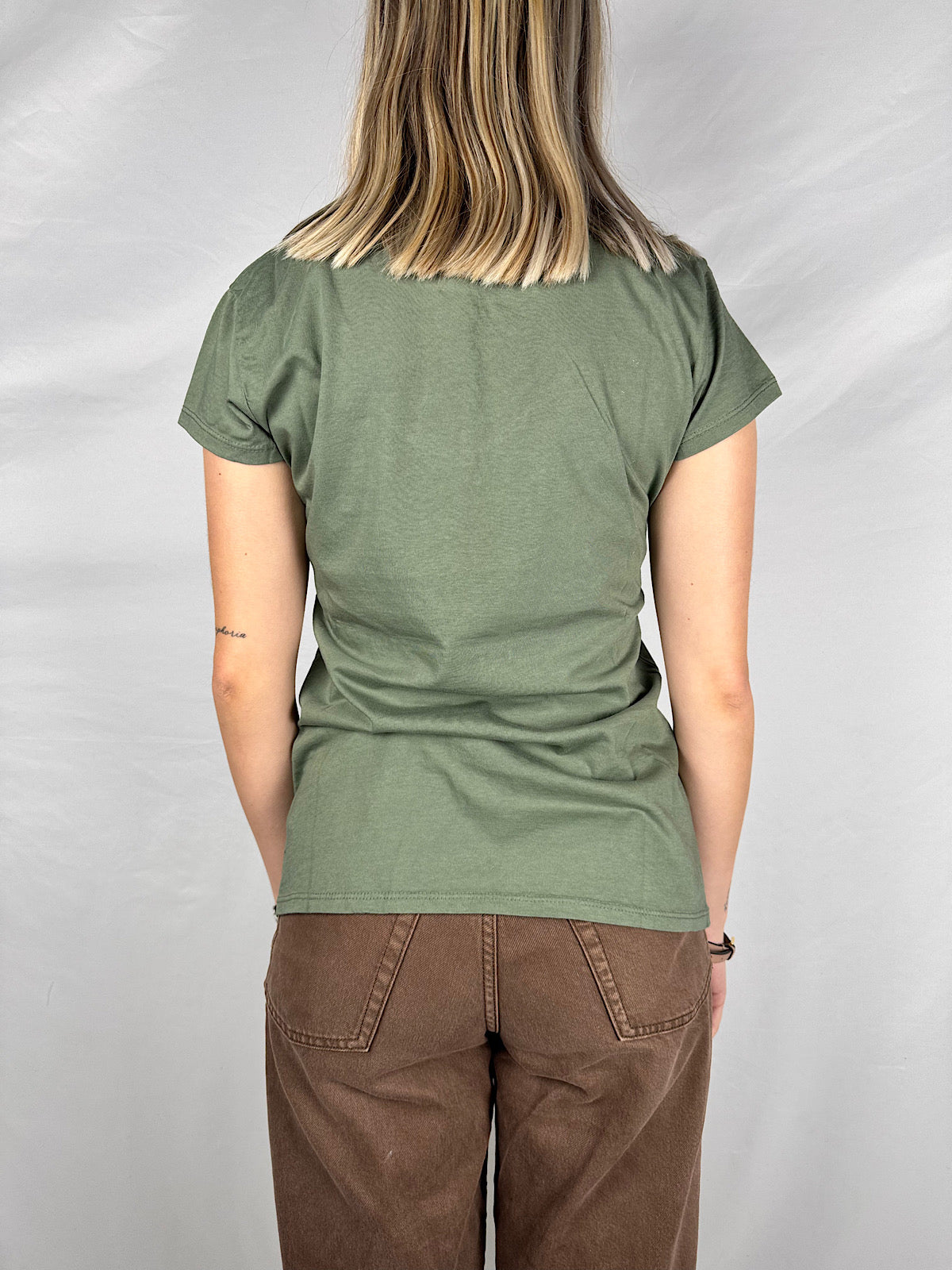 T-Shirt Basic Scollo a V Burro Susy Mix