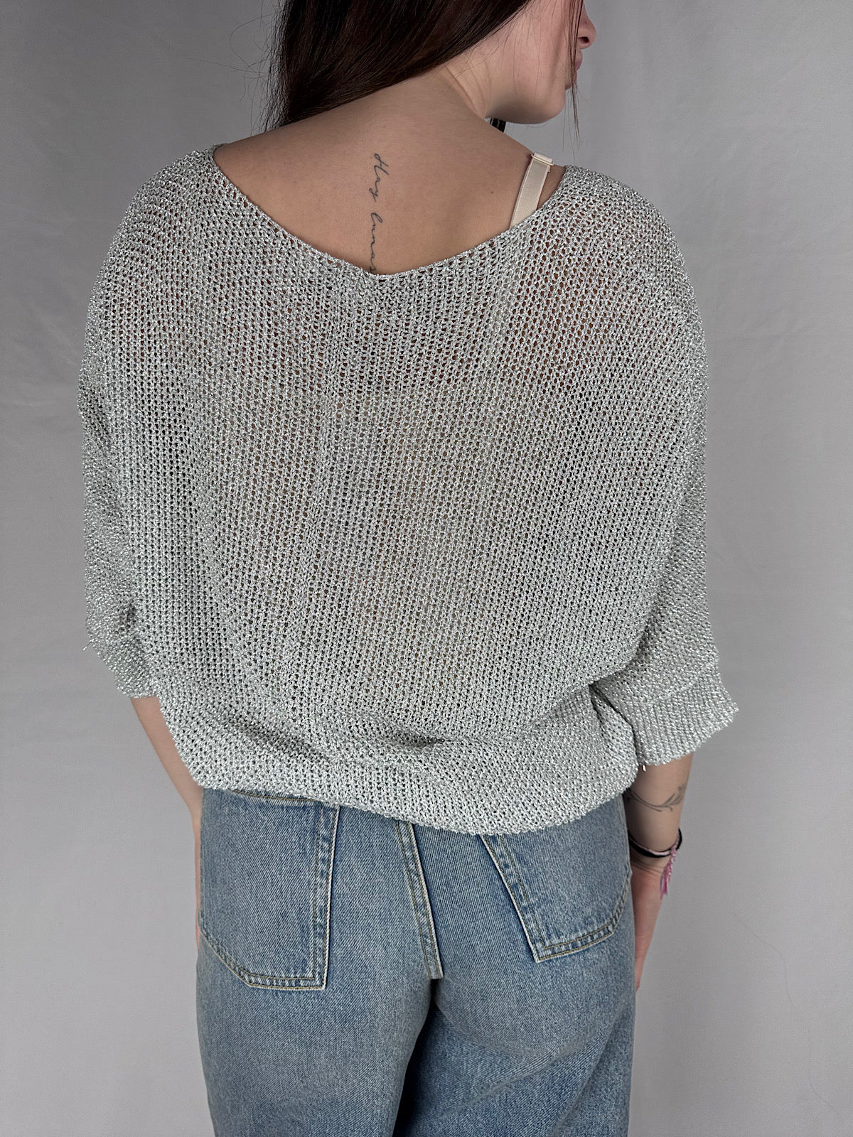 Maglia In Filo Lurex Armonia Silver