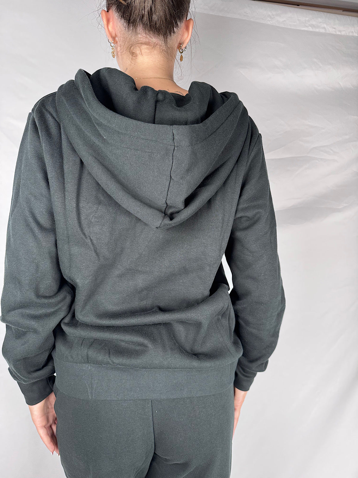 Felpa Con Cappuccio Zip JJXX Nera