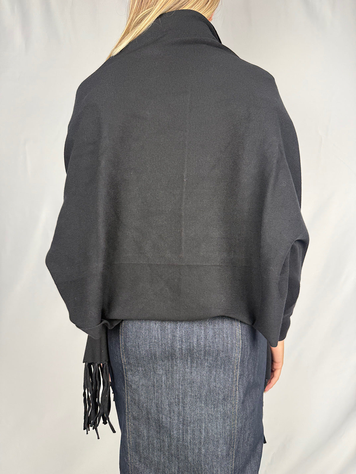 Scialle con Frange SusyMix Nero