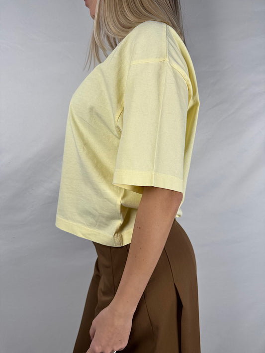 T-Shirt Cropped Gialla Vicolo