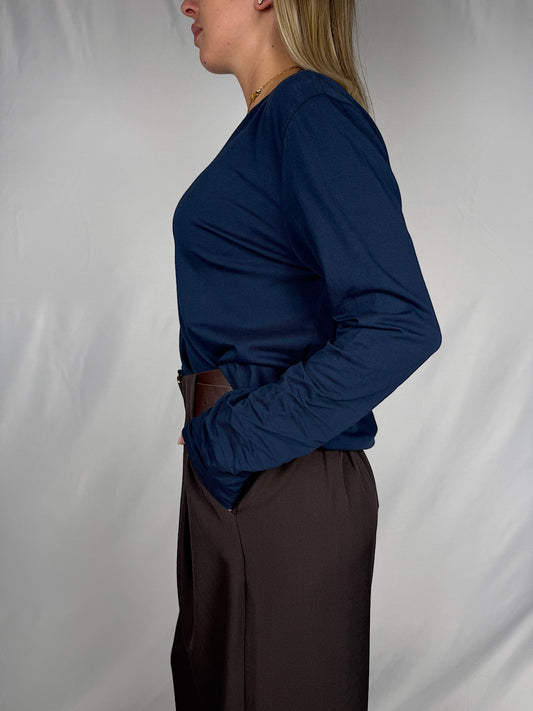 T-Shirt a Manica Lunga Armonia Blu