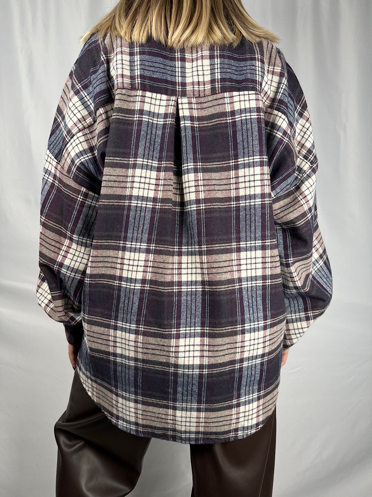 Camicia Check Bordeaux Armonia/Marrone