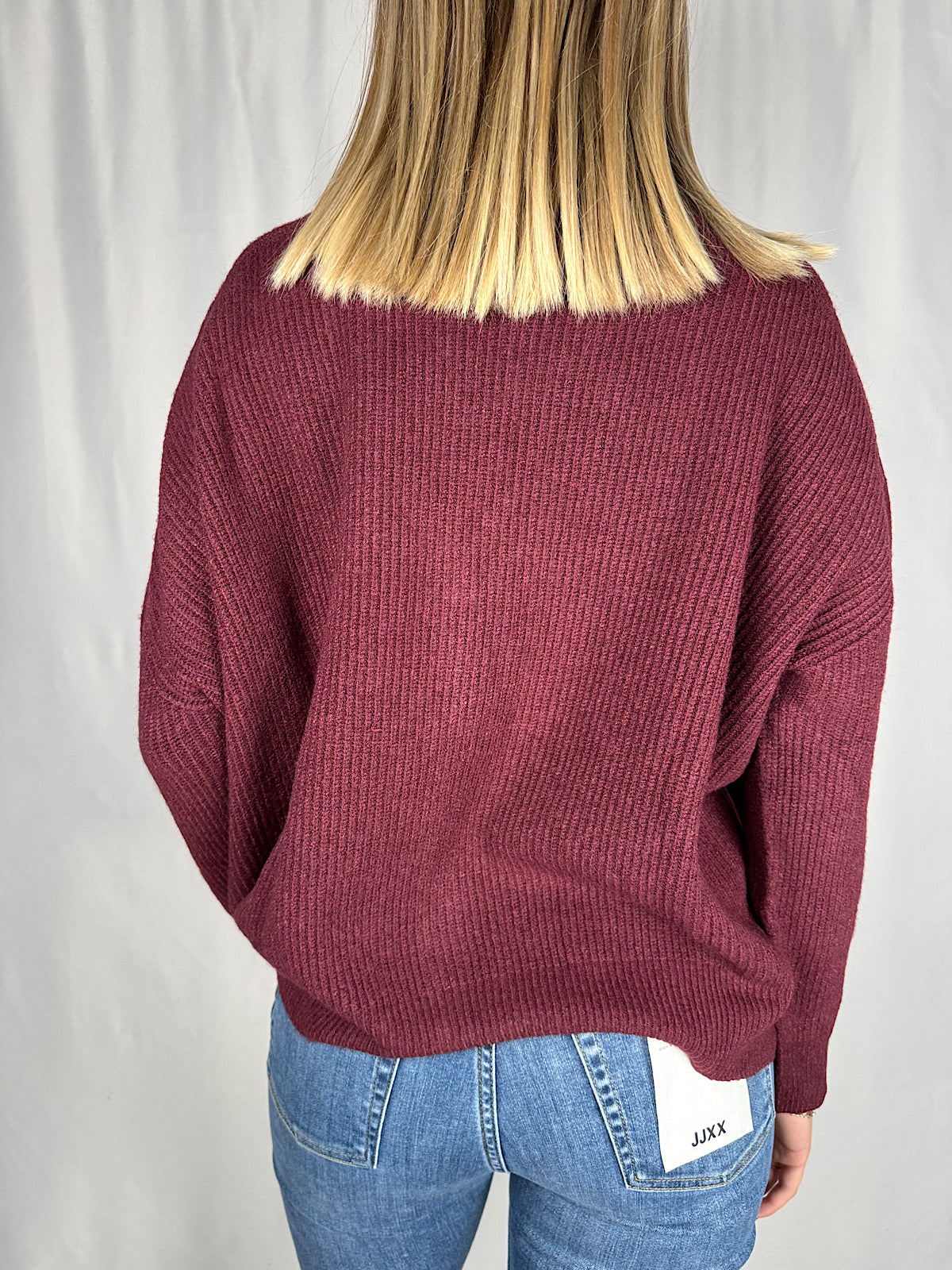 Cardigan con Bottoni Gioiello Bordeaux SusyMix