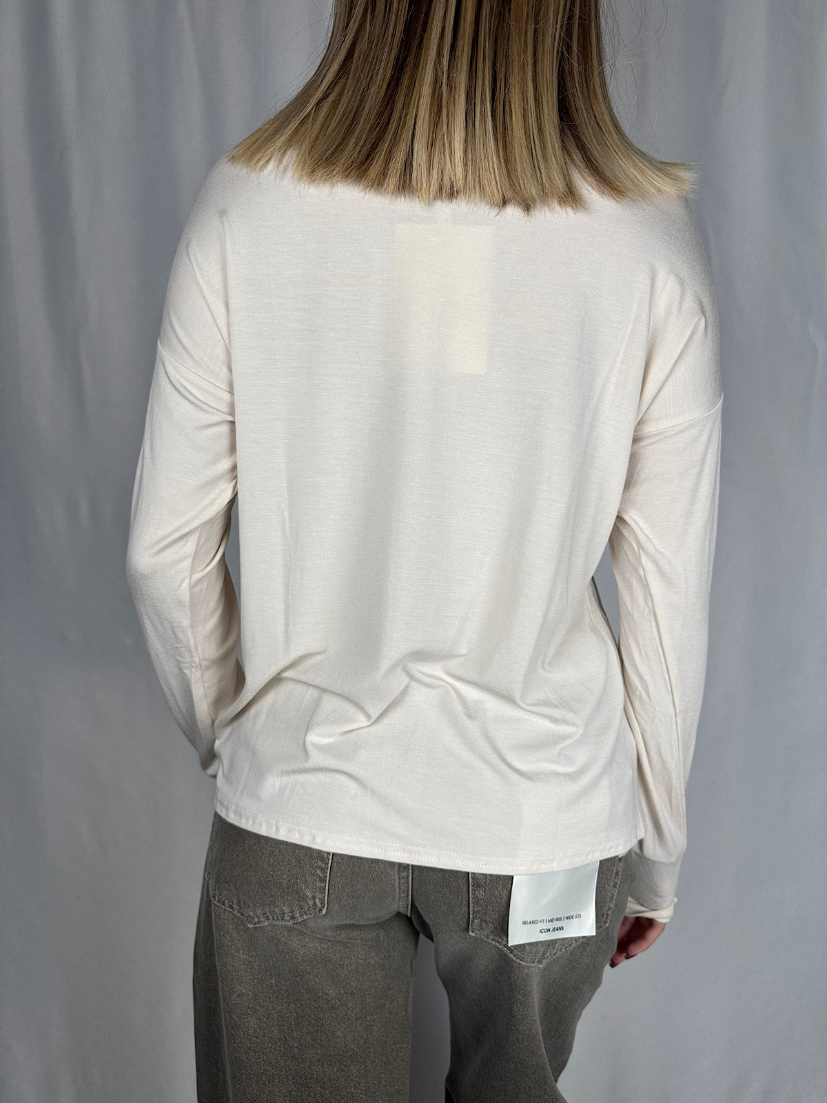 Maglia a Manica Lunga Panna SusyMix