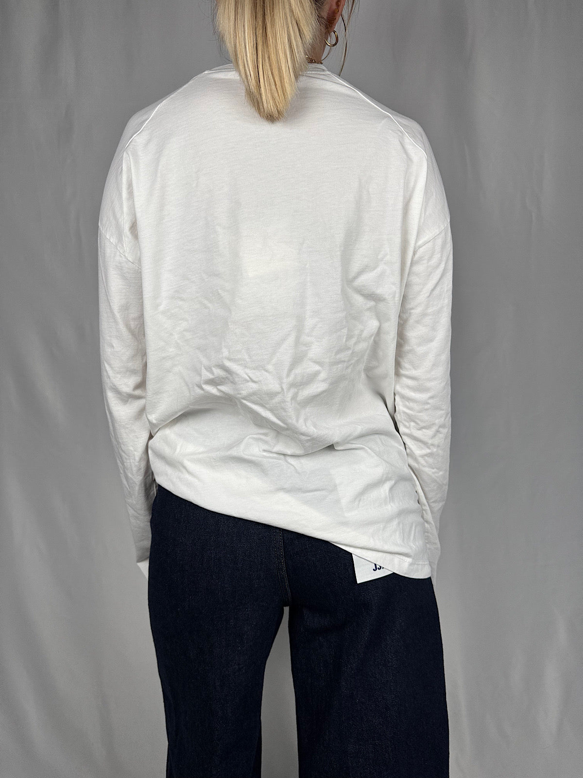 T-Shirt Manica Lunga Tensione-In Bianca