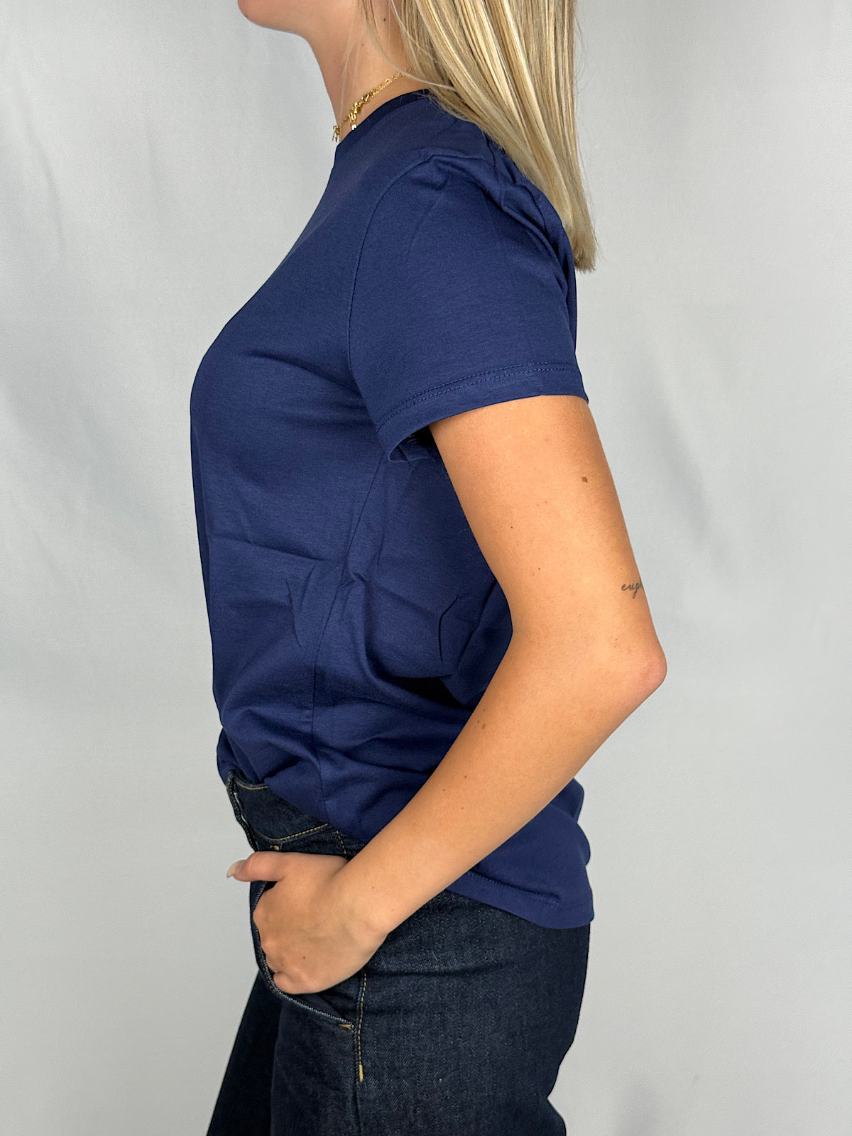 T-Shirt Basic Lumina Blu