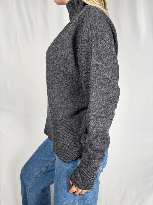 Maglia Collo Alto Catrame Tensione-In