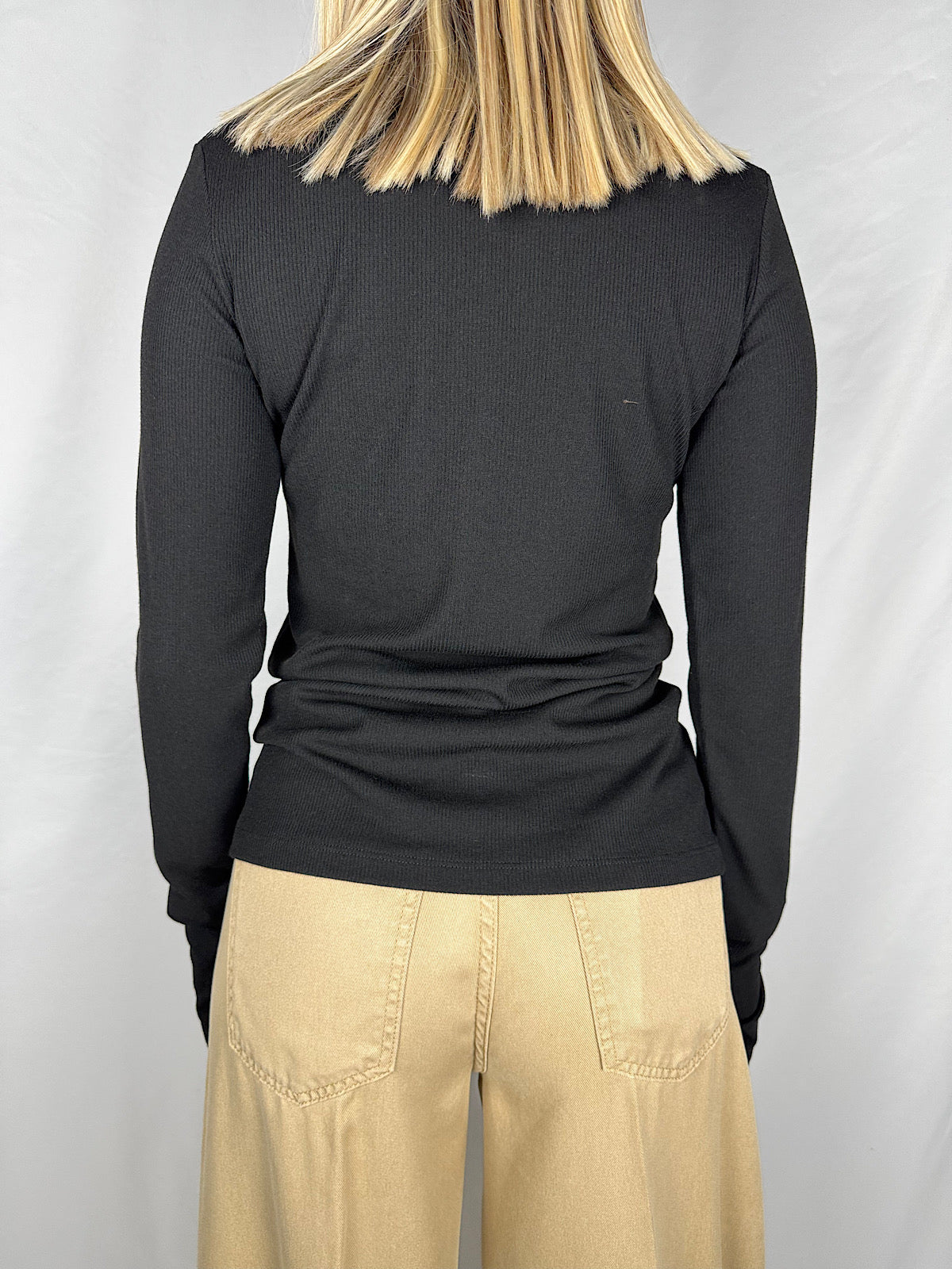 Maglia a Costine Nero Vicolo