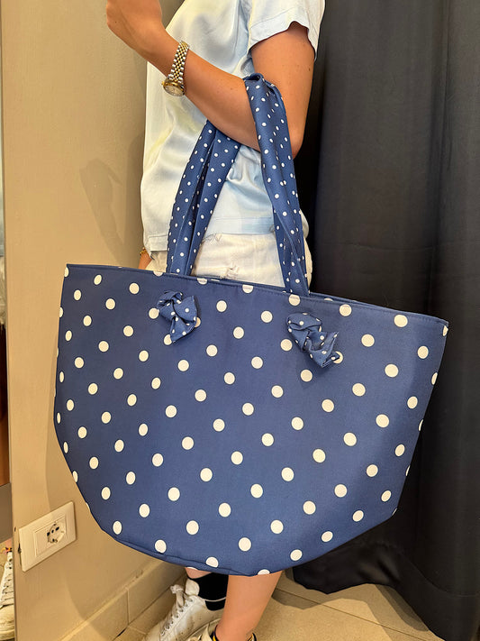 Borsa Mare Pois Blu Noi Di Notte