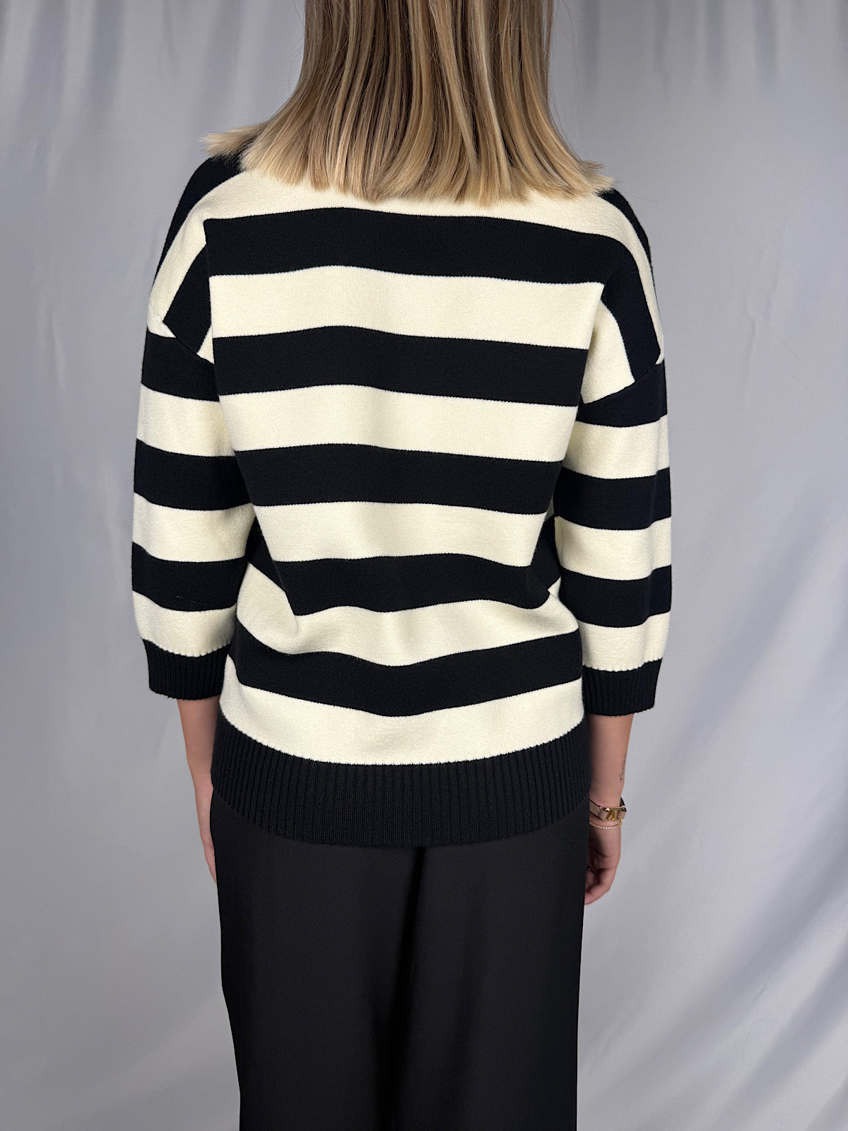 Maglia a Righe Armonia Nero e Bianco