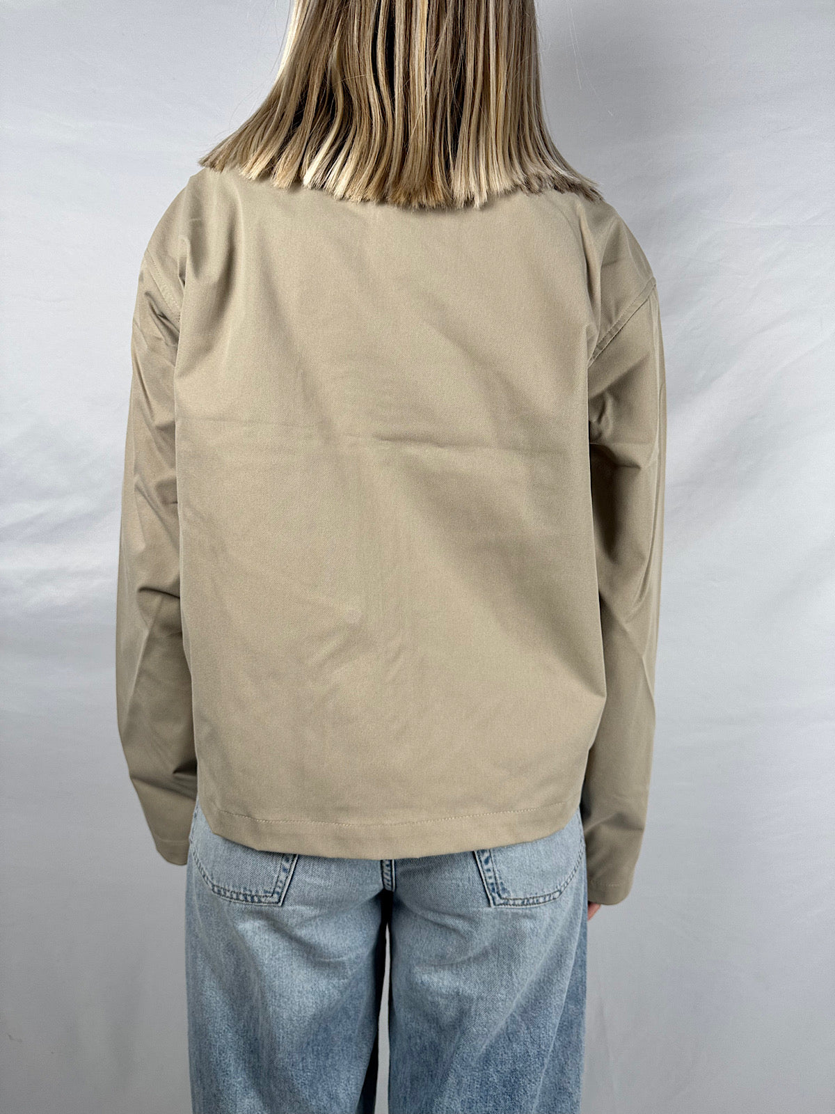 Trench con Colletto Velluto Marrone JJXX