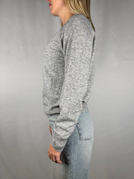 Cardigan Bottoni Gioiello Grigio Vicolo