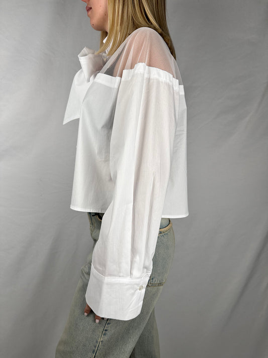 Camicia con Fiocco Bianca Vicolo