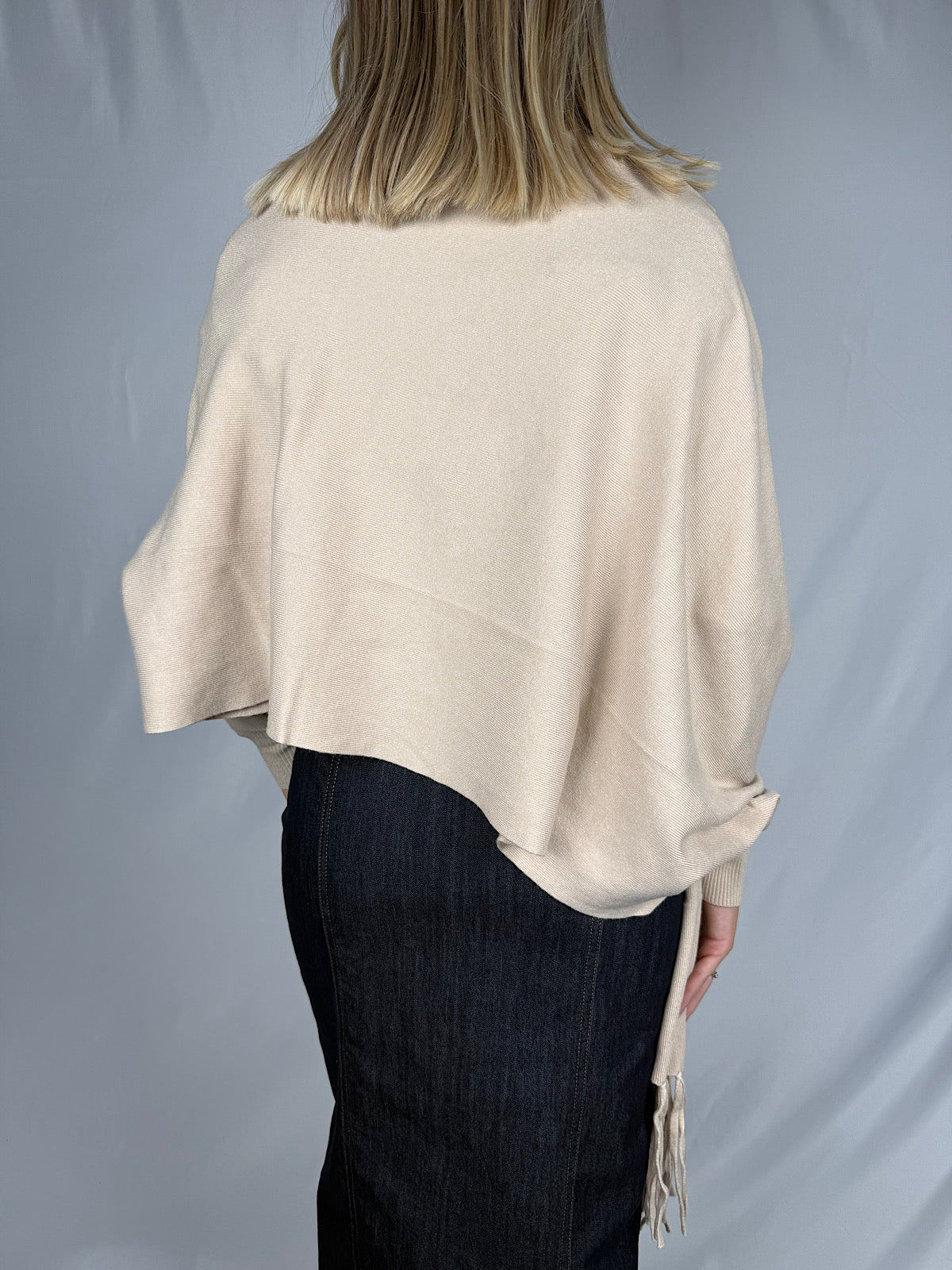 Scialle con Frange SusyMix Beige