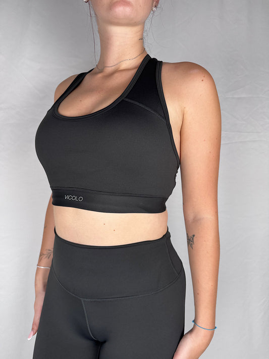 Top Fitness Reggiseno Vicolo Nero