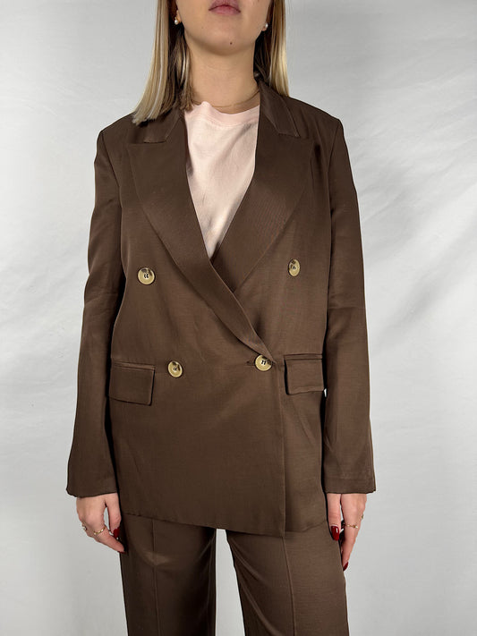 Giacca Doppio-Petto Marrone Vicolo