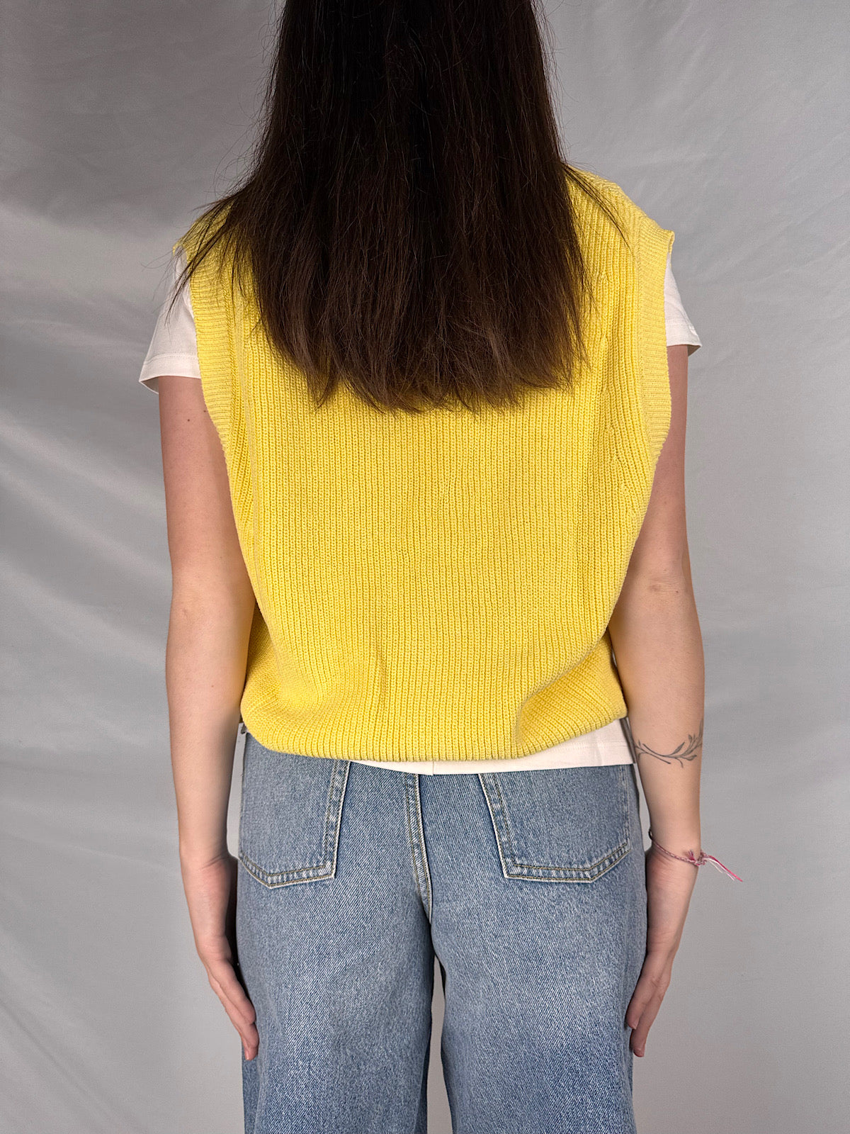 Gilet Scollo V Vicolo Giallo Paglierino