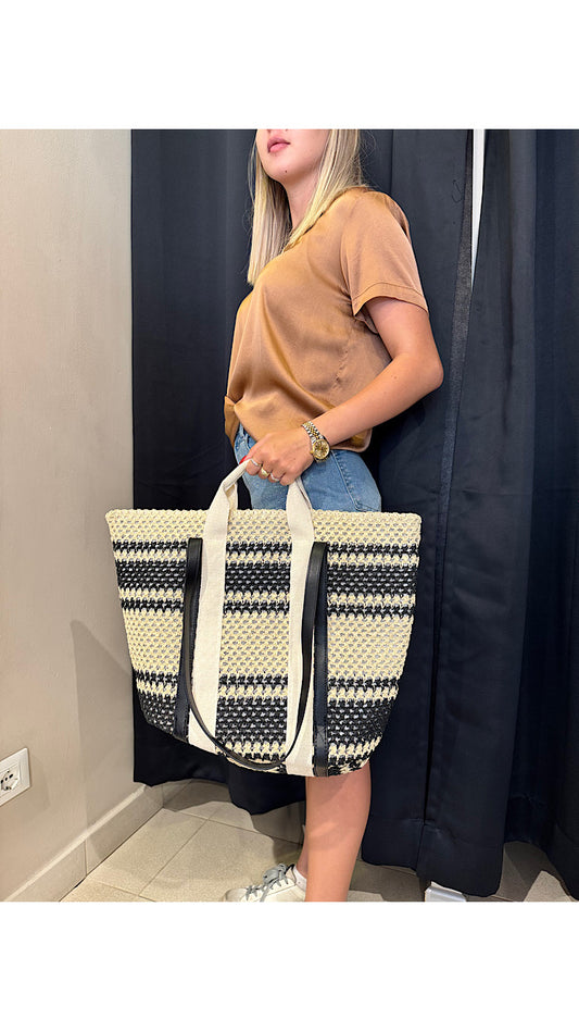 Borsa Paglia Nera Noi di Notte