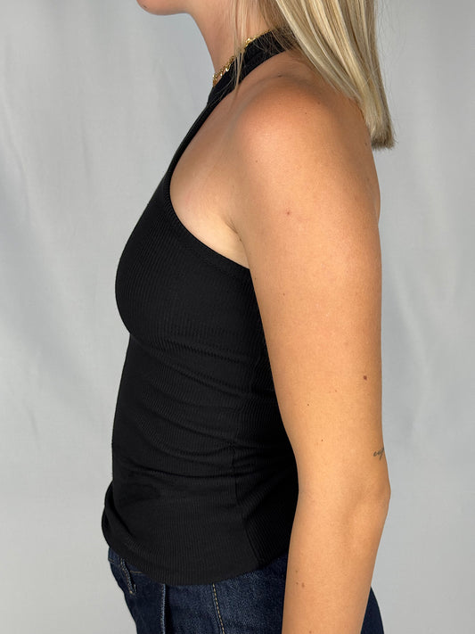 Canotta Vogatore Costine Vicolo Nero