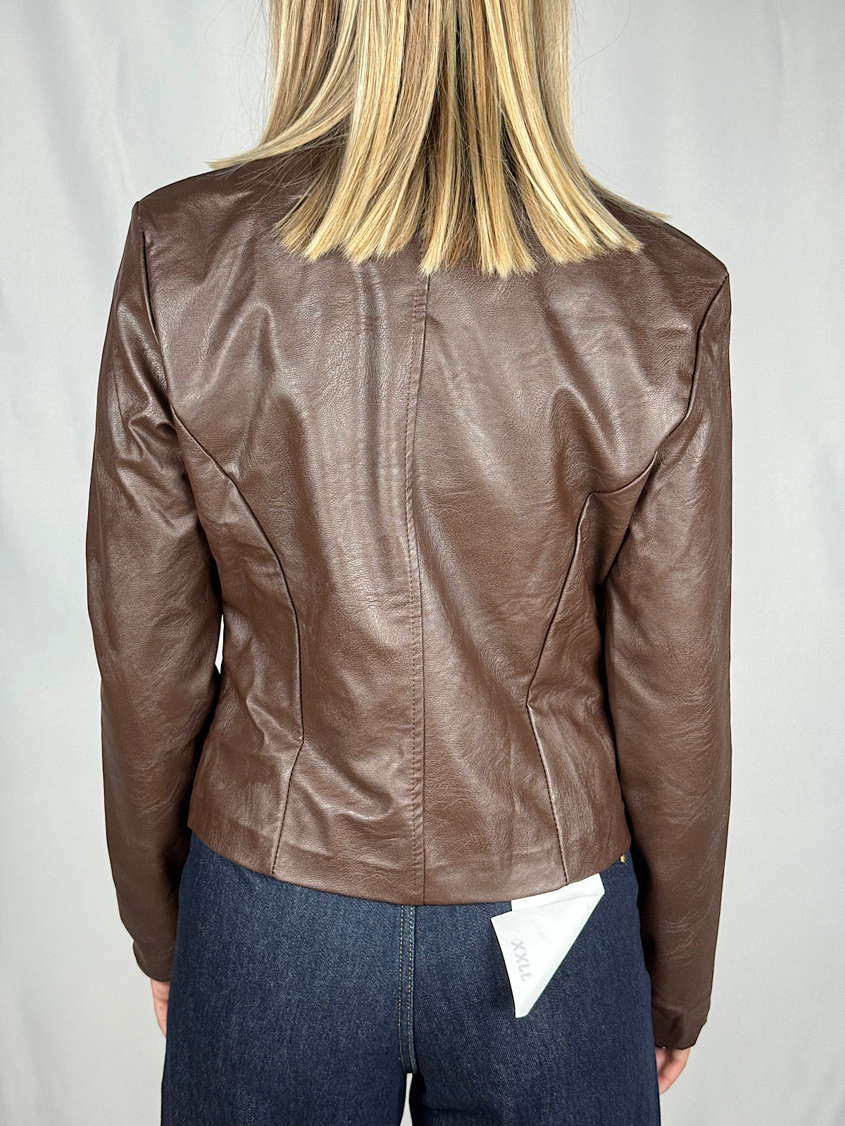 Giacca Slim Eco-Pelle SusyMix Marrone