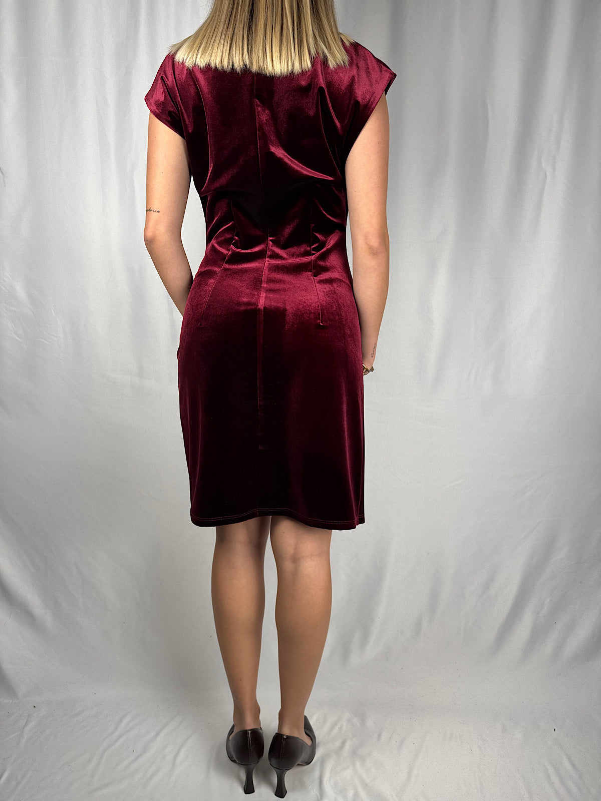 Abito in Velluto Bordeaux Tensione-In