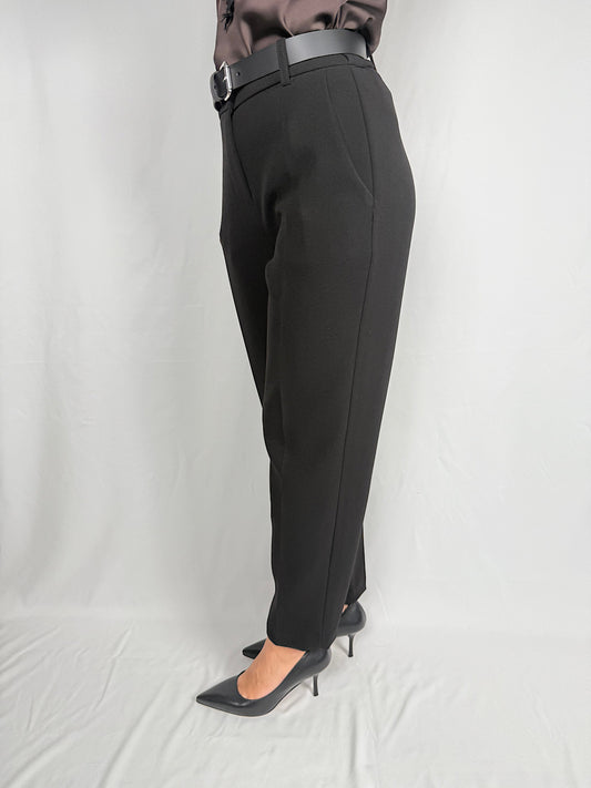 Pantalone con Cintura Tensione-In Nero
