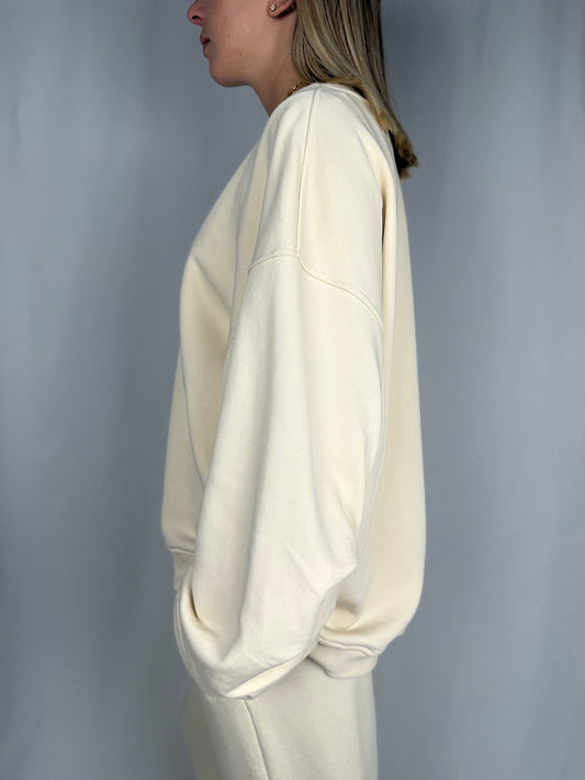 Felpa con Logo Vicolo Crema