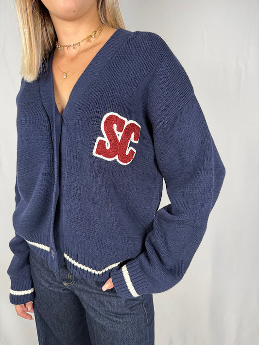 Cardigan con Stemma JJXX Blu